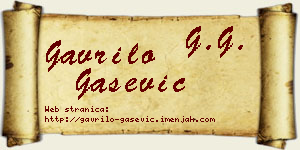 Gavrilo Gašević vizit kartica